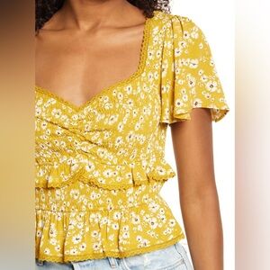 Yellow Floral Top